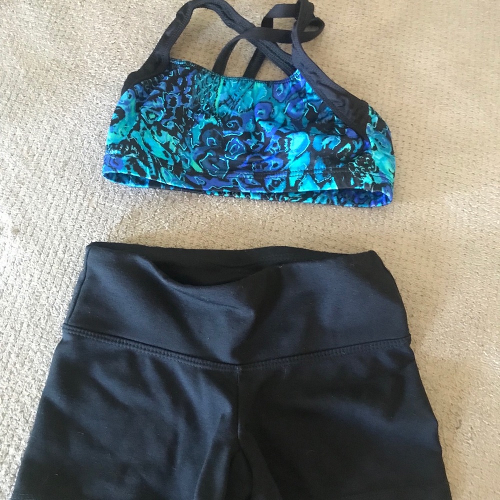 Two 2 piece dance/Gymnastics outfits size 8